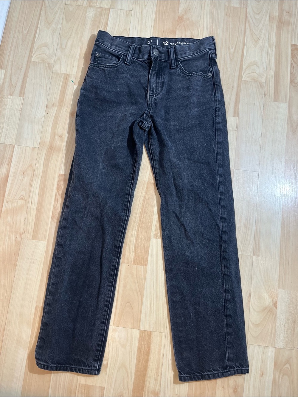 Gap Kids 90s Original Straight Black Jeans size 12